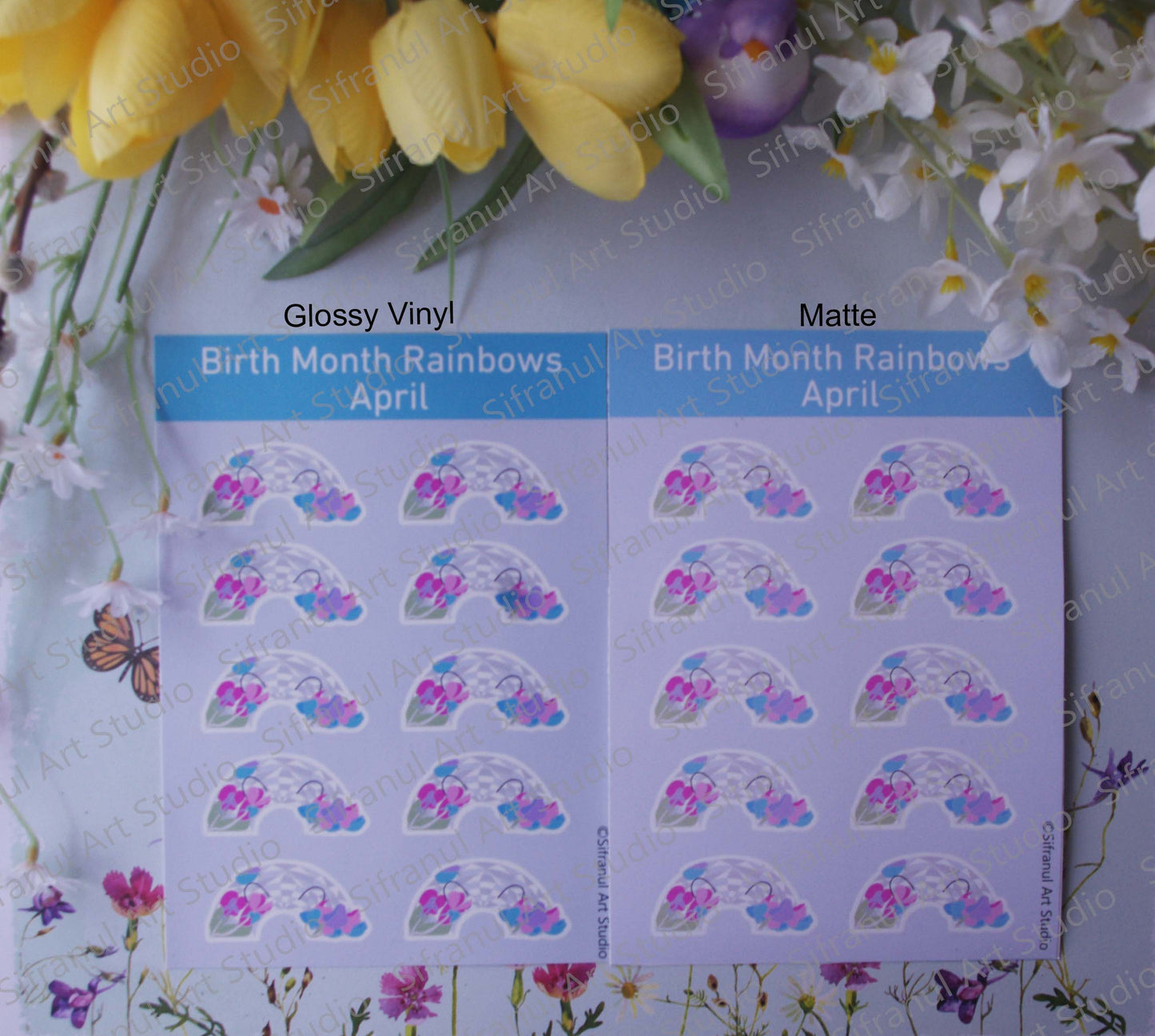 April Birthday Month Stickers