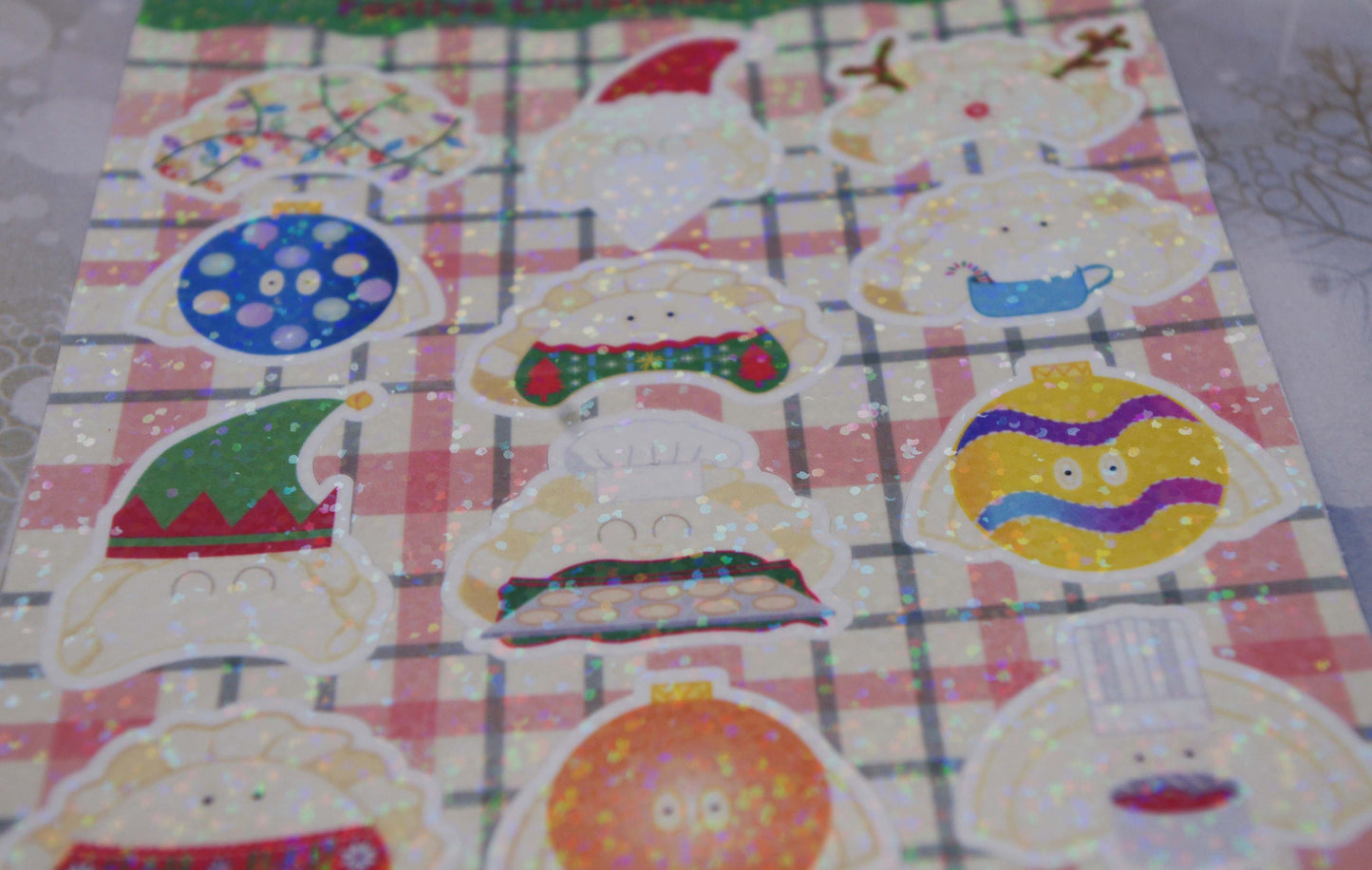 Festive Christmas Perogies Sticker Sheet