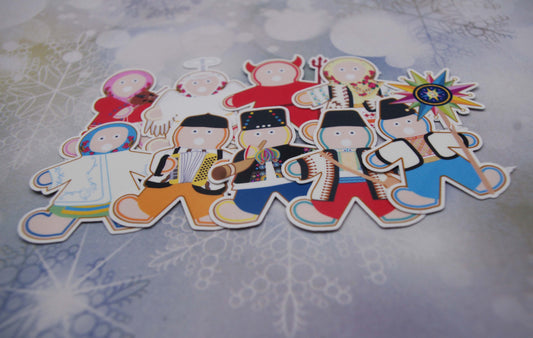 Ukrainian Gingerbread Carolers Sticker Pack 2