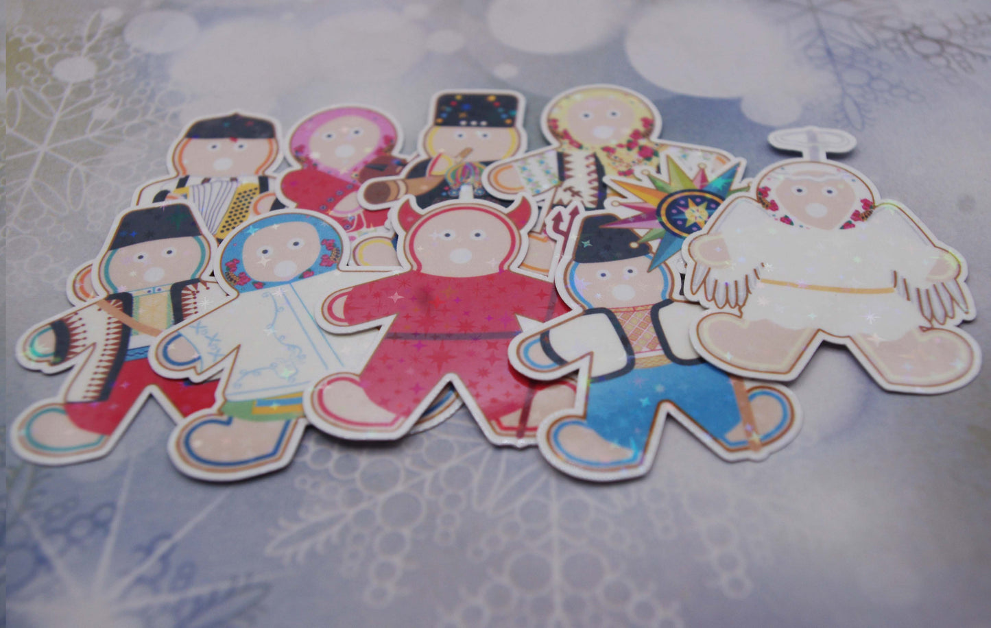 Ukrainian Gingerbread Carolers Sticker Pack 2
