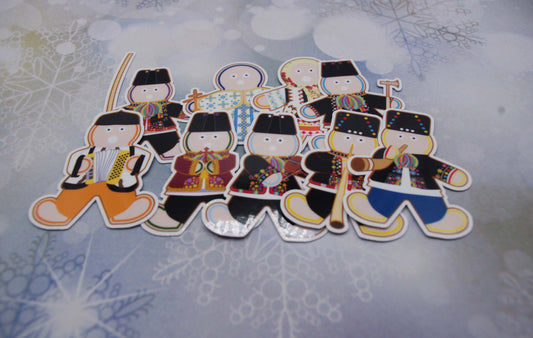 Ukrainian Gingerbread Carolers Sticker Pack 3
