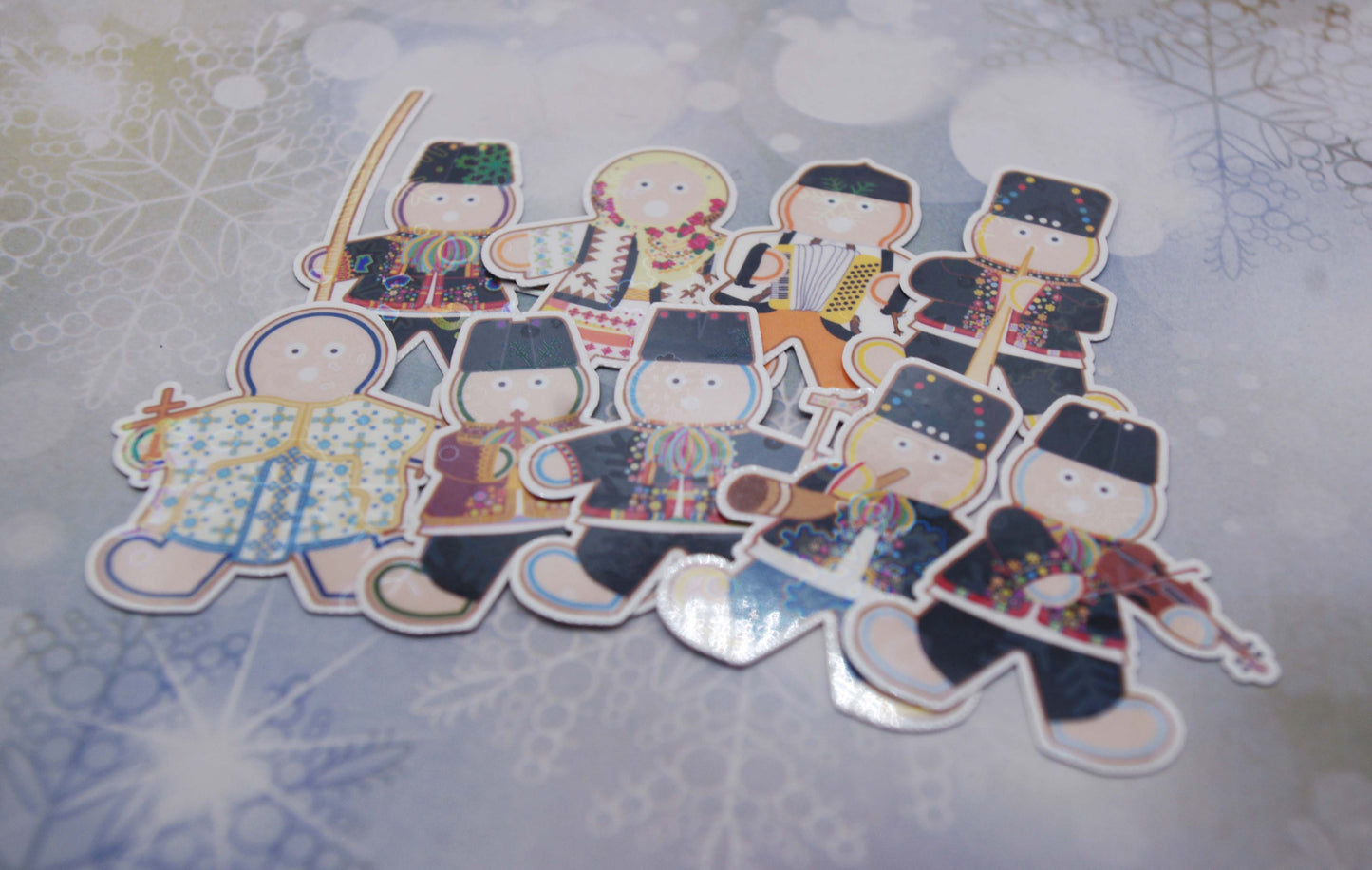 Ukrainian Gingerbread Carolers Sticker Pack 3