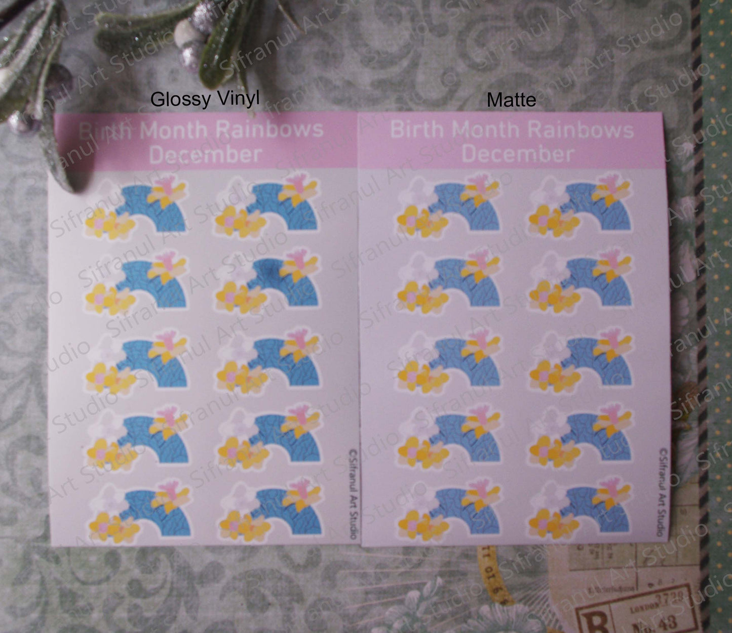 December Birthday Month Stickers