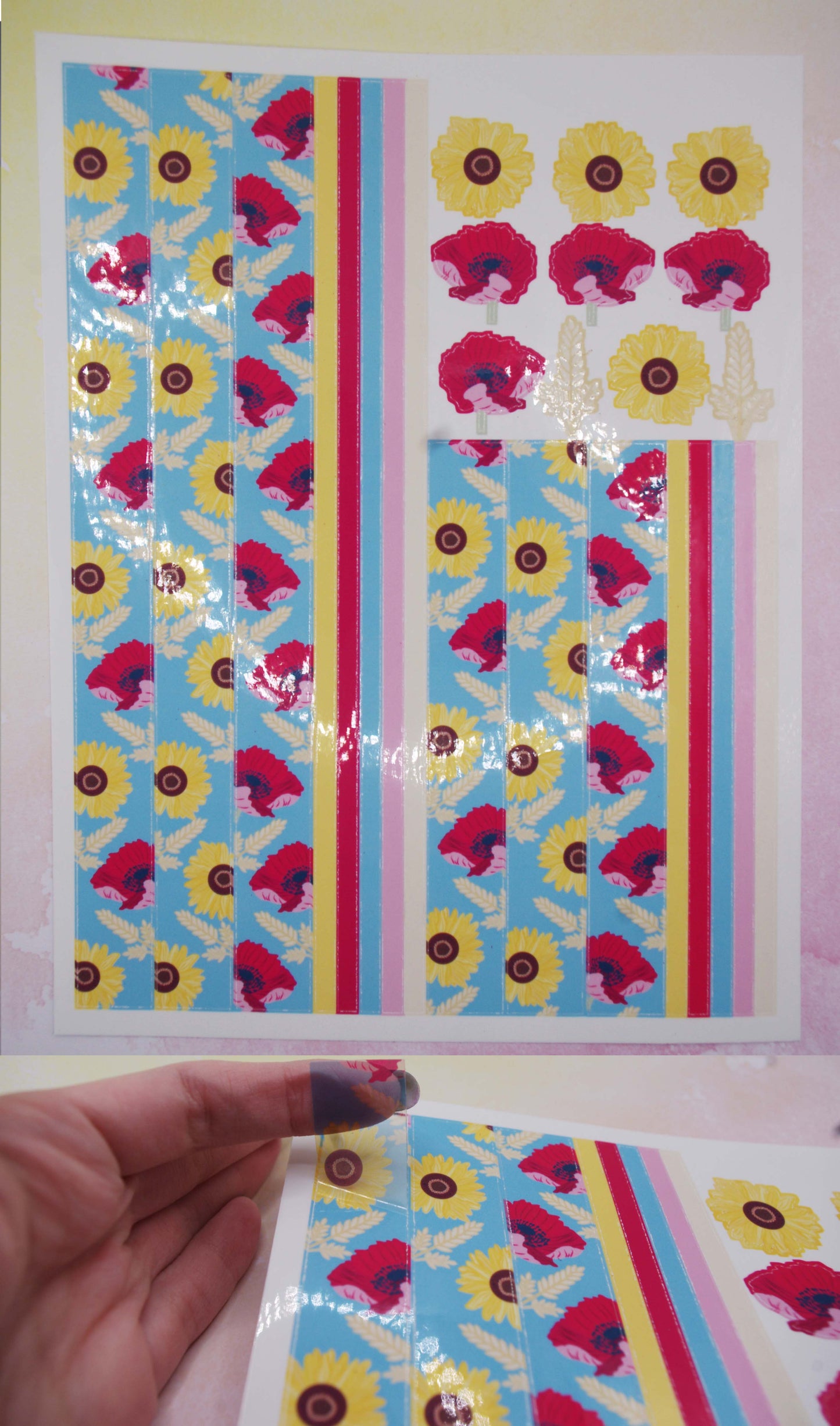 Bright Harvest Washi Strip Journal Sticker Sheet
