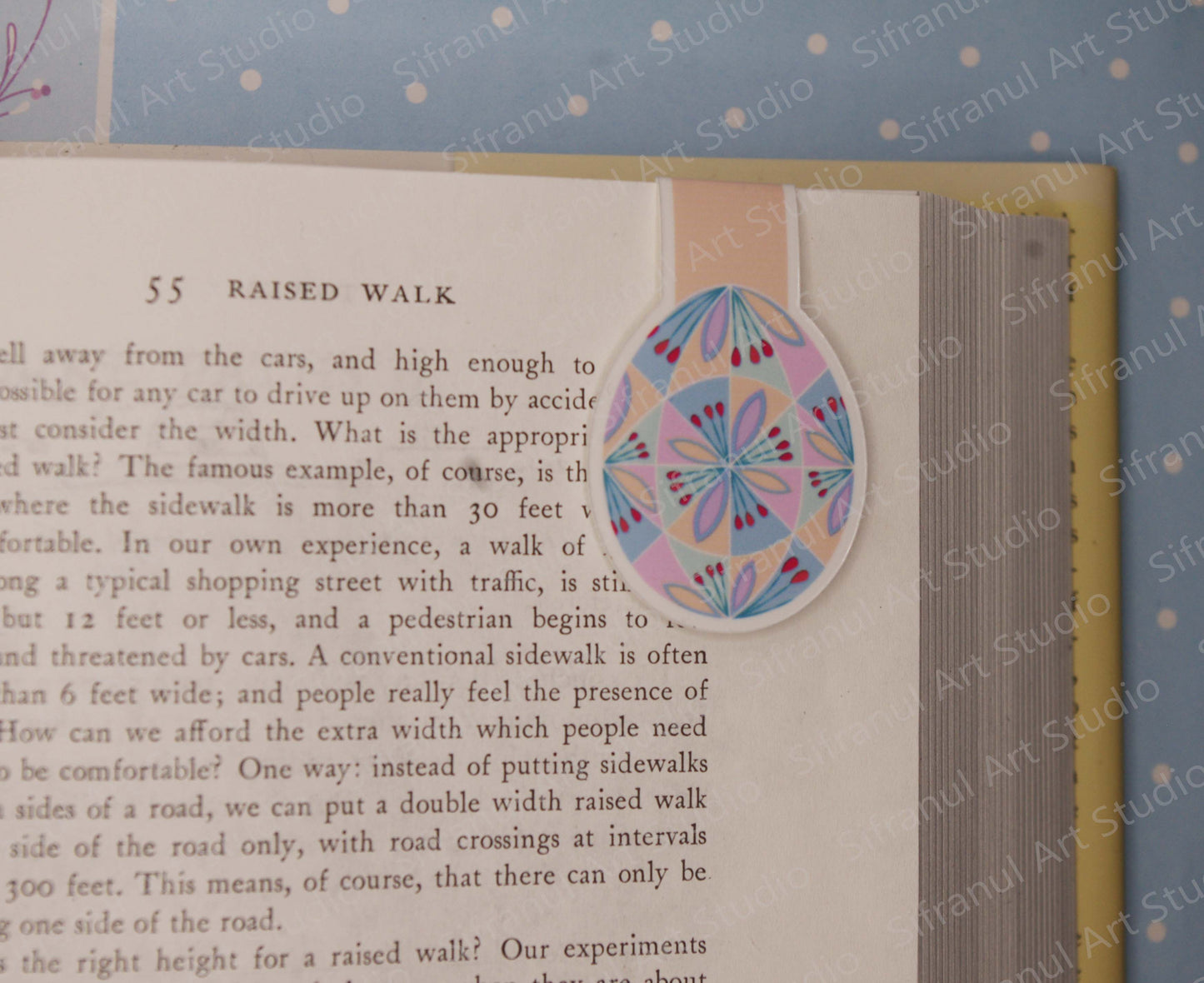 Pastel Windmills 40 Triangles 1 Magnetic Bookmark