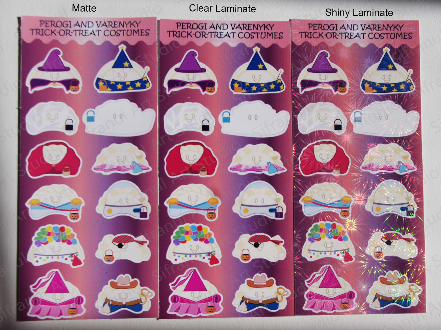 Perogi and Varenyky Trick or Treat Costume Sticker Sheet