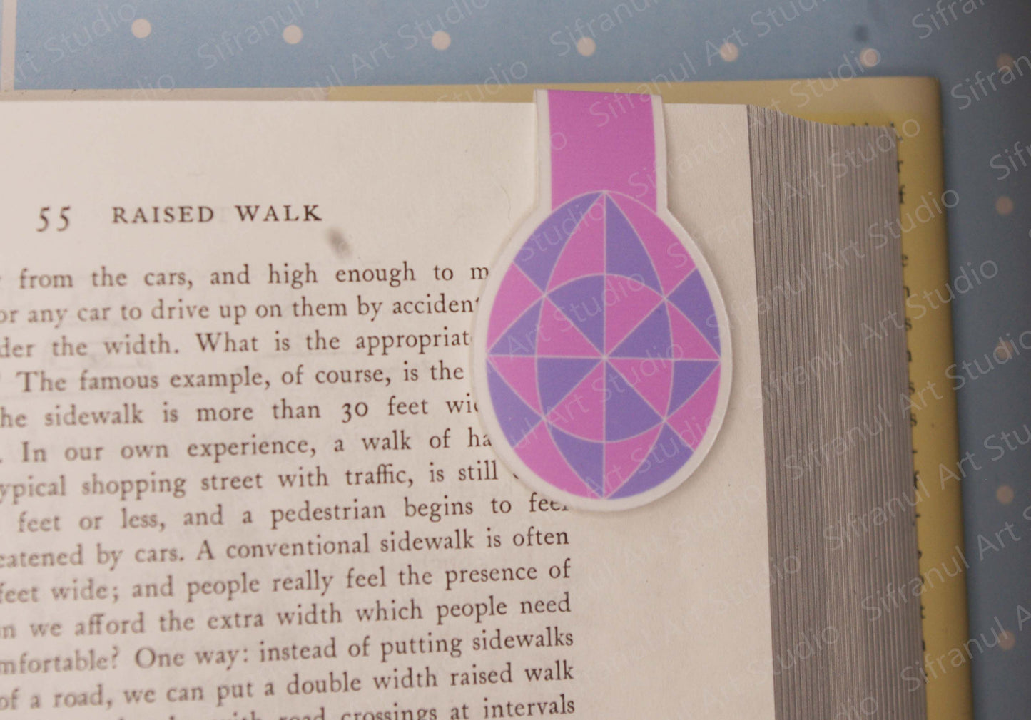 Pink & Purple 40 Triangle Magnetic Bookmark