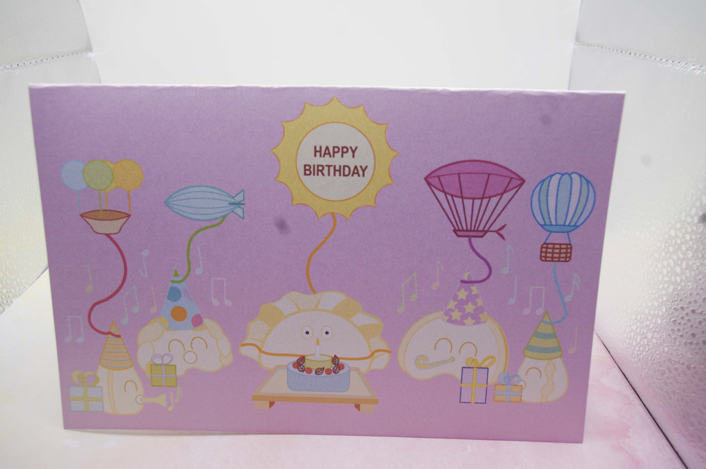Perogi Birthday Card- Pink and Blue