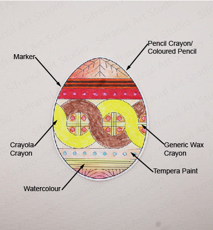 Cardstock Pysanky to Colour