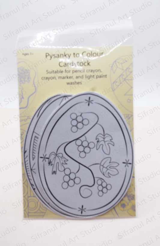 Cardstock Pysanky to Colour