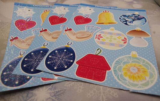 Christmas Ornaments Sticker Sheet