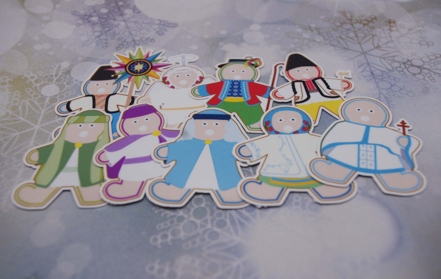 Ukrainian Gingerbread Carolers Sticker Pack 1