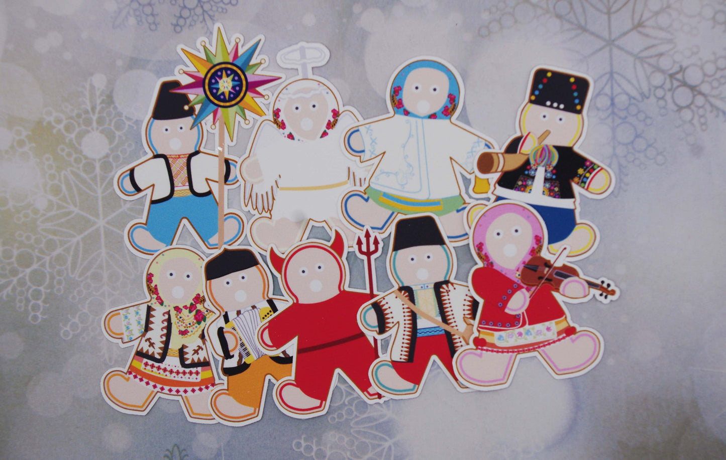Ukrainian Gingerbread Carolers Sticker Pack 2
