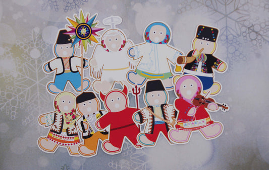 Ukrainian Gingerbread Carolers Sticker Pack 2