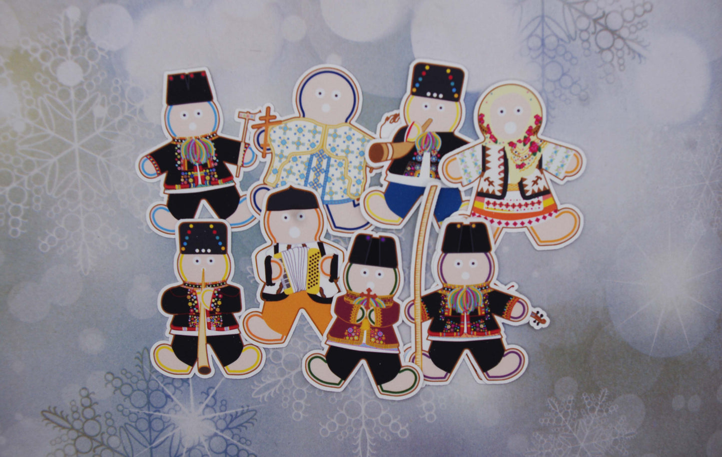 Ukrainian Gingerbread Carolers Sticker Pack 3