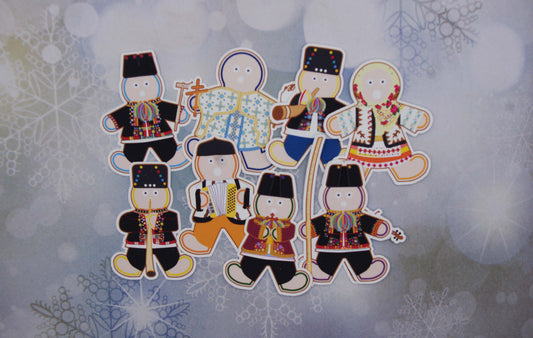 Ukrainian Gingerbread Carolers Sticker Pack 3