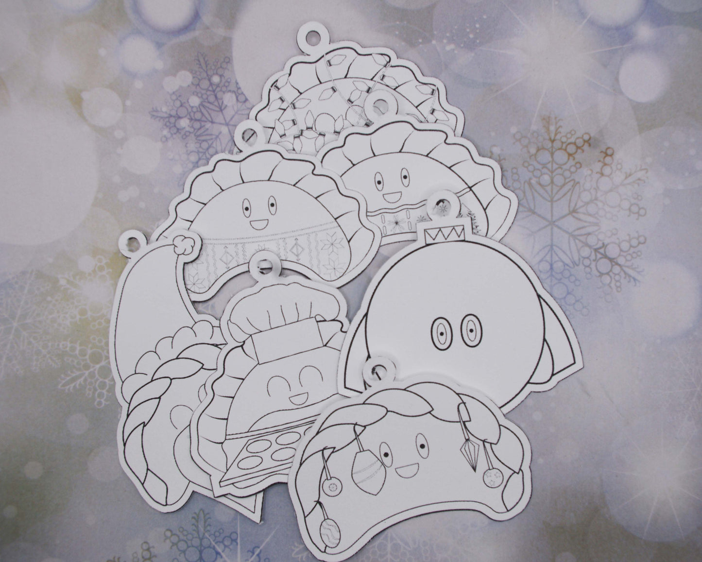 Festive Perogies Paper Ornaments