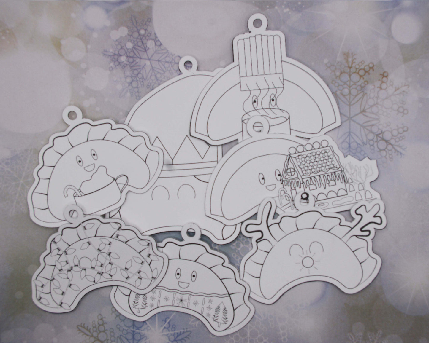 Festive Perogies Paper Ornaments