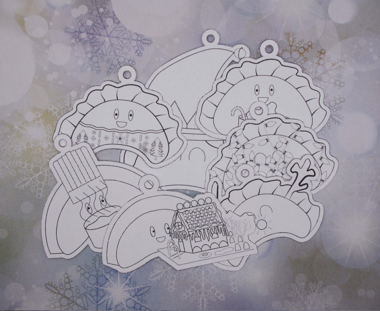 Festive Perogies Paper Ornaments