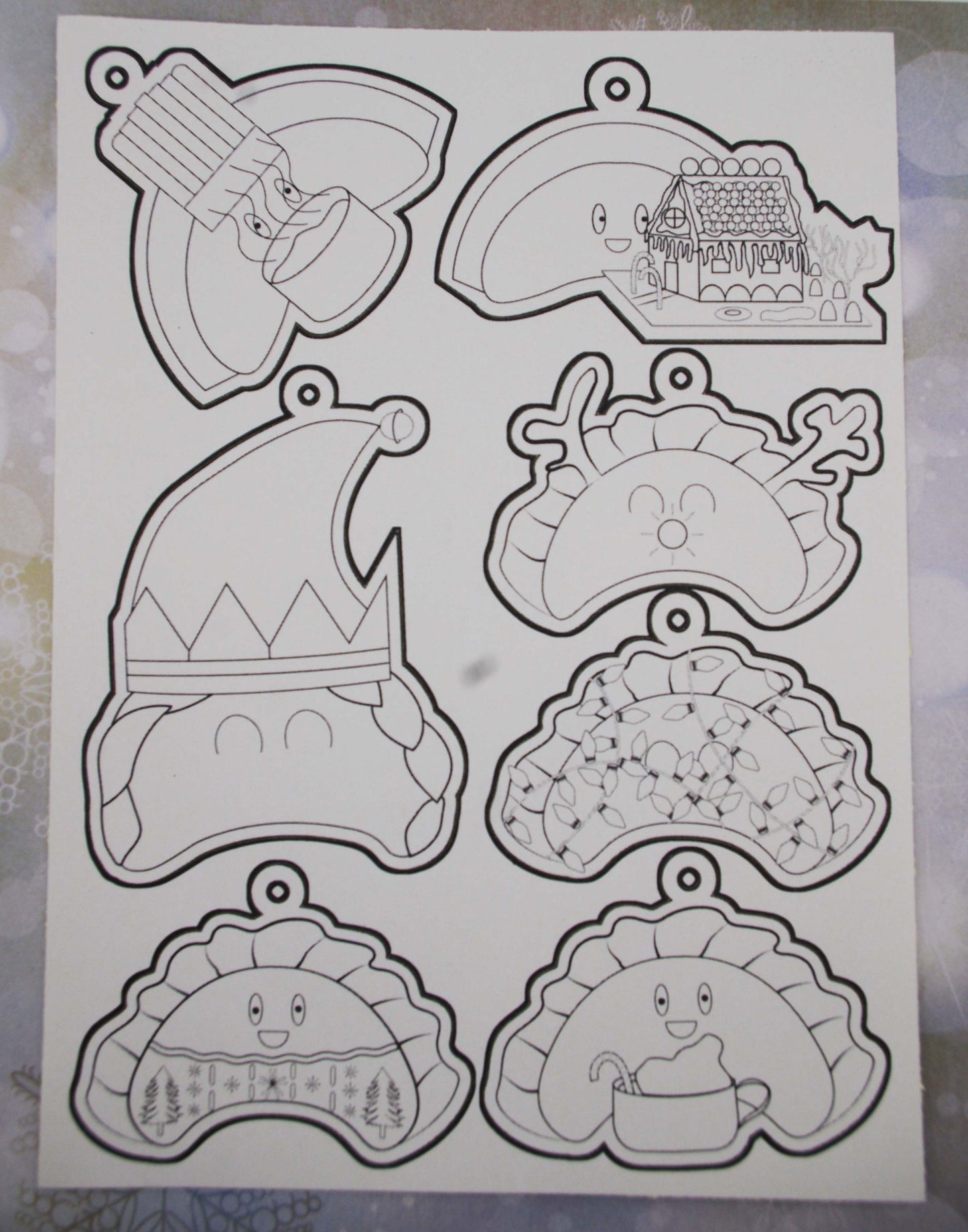 Festive Perogies Paper Ornaments