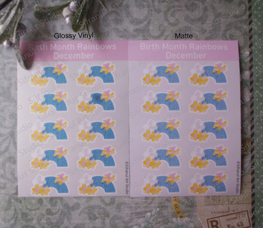 December Birthday Month Stickers