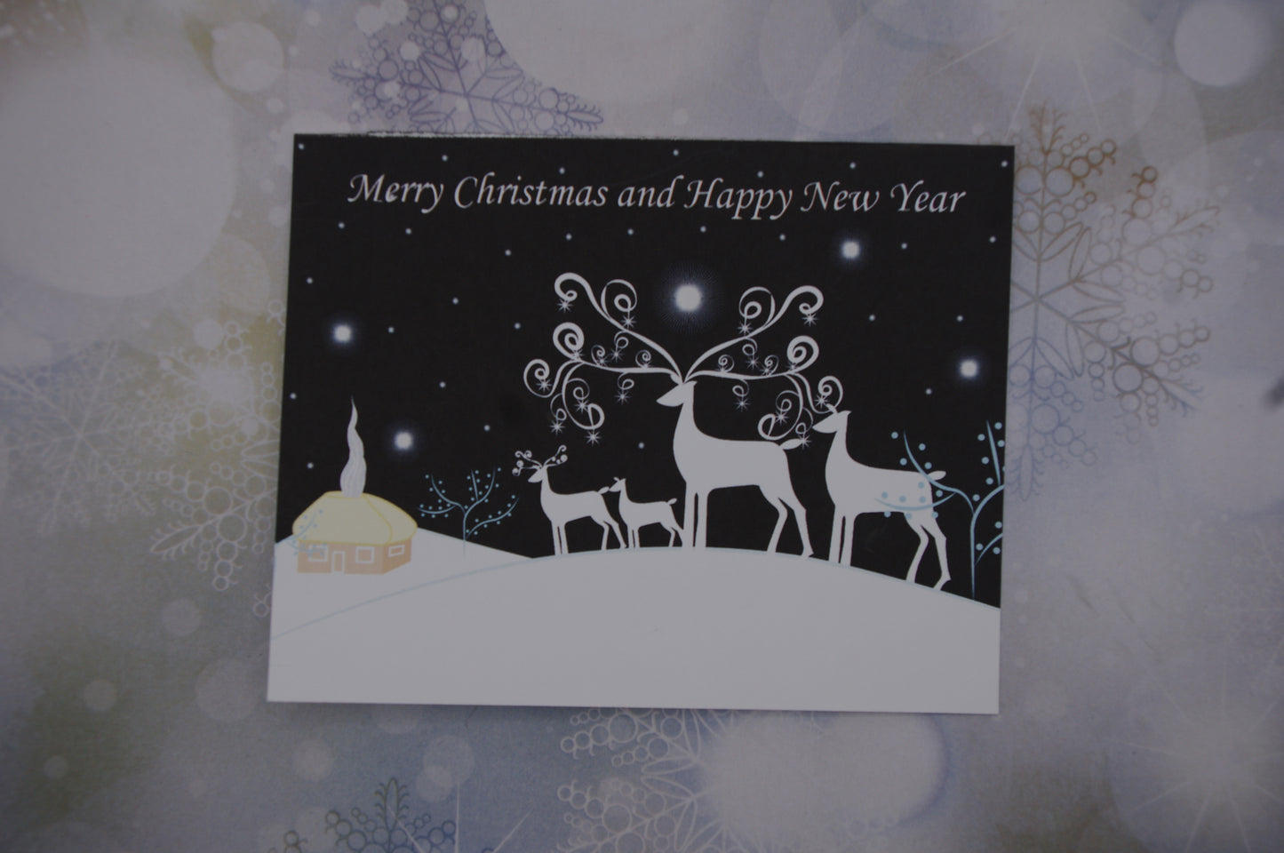 Deer in a Winter Landscape- English Version