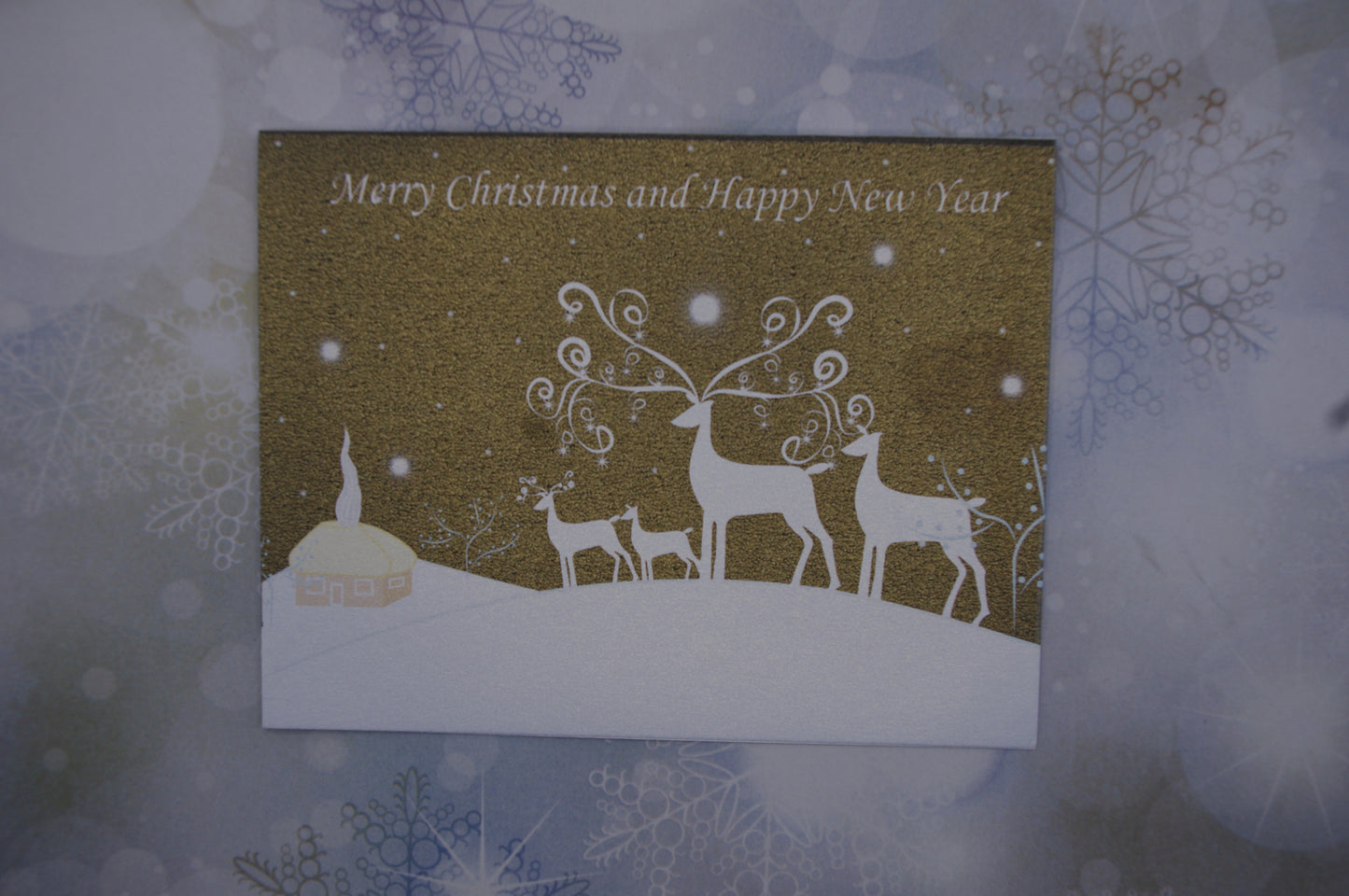 Deer in a Winter Landscape- English Version