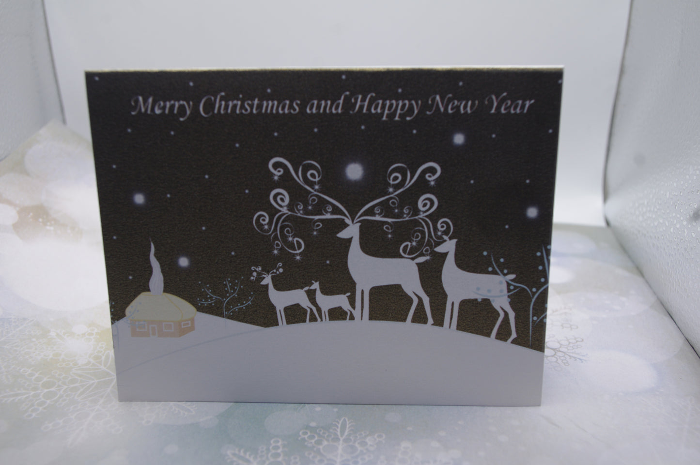 Deer in a Winter Landscape- English Version