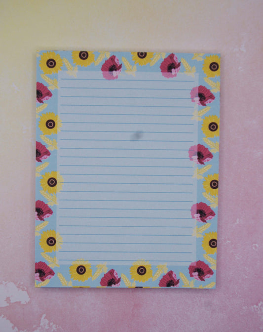 Bright Harvest Lined Handmade Notepads
