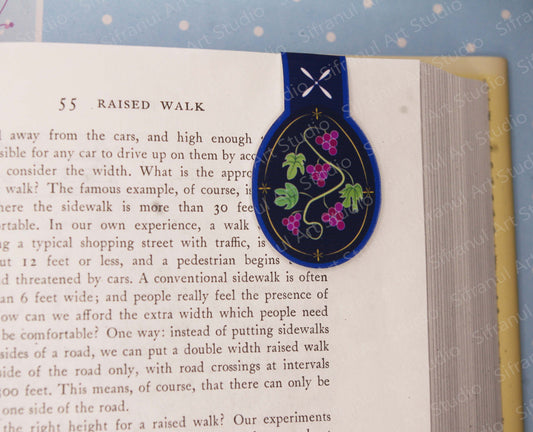 Midnight Florals- Grapes Magnetic Bookmark