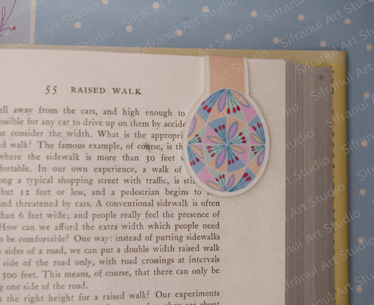 Pastel Windmills 40 Triangles 1 Magnetic Bookmark