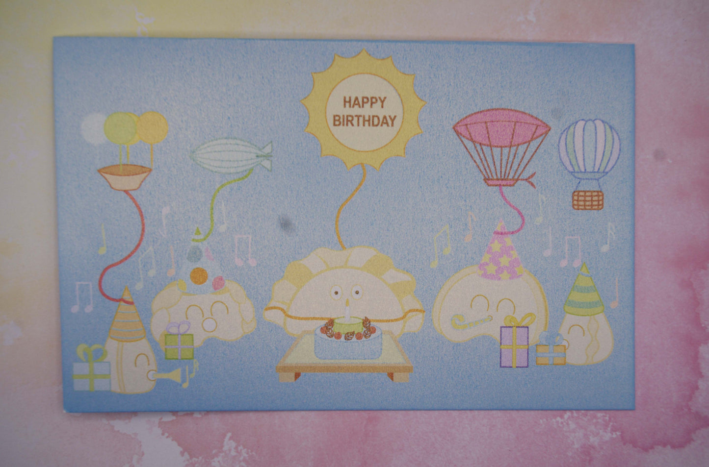 Perogi Birthday Card- Pink and Blue