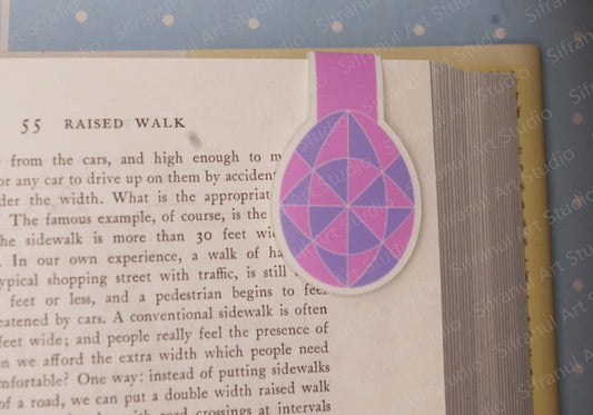 Pink & Purple 40 Triangle Magnetic Bookmark