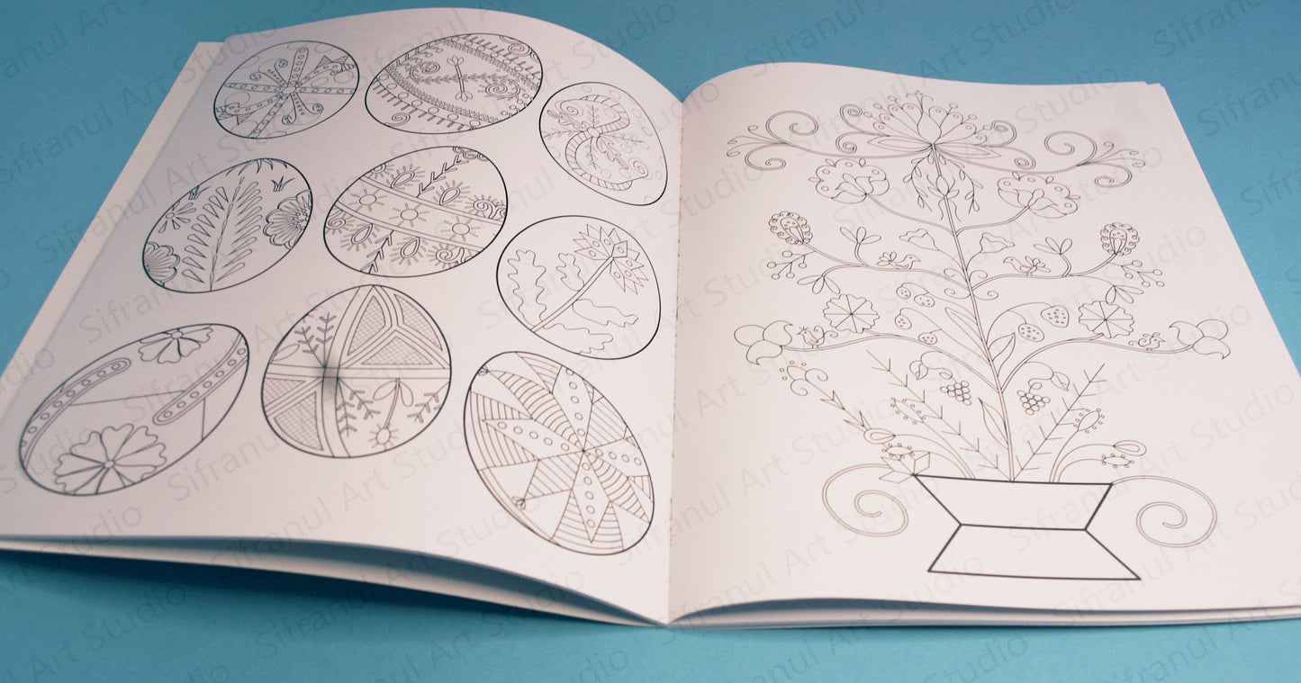 Traditional Ukrainian Pysanky Colouring and Activity Book