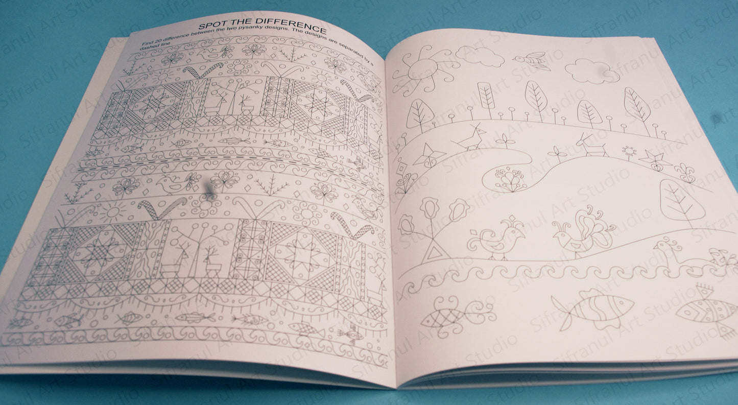 Traditional Ukrainian Pysanky Colouring and Activity Book
