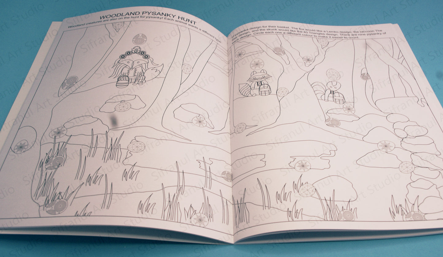 Traditional Ukrainian Pysanky Colouring and Activity Book