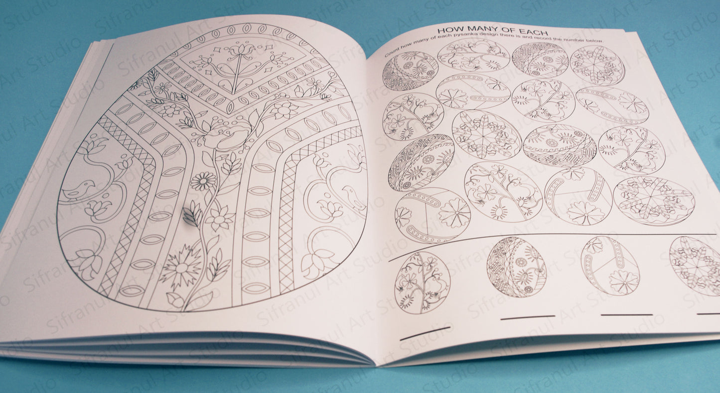 Traditional Ukrainian Pysanky Colouring and Activity Book