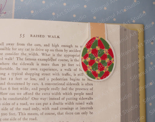 Red & Green 40 Triangle Magnetic Bookmark