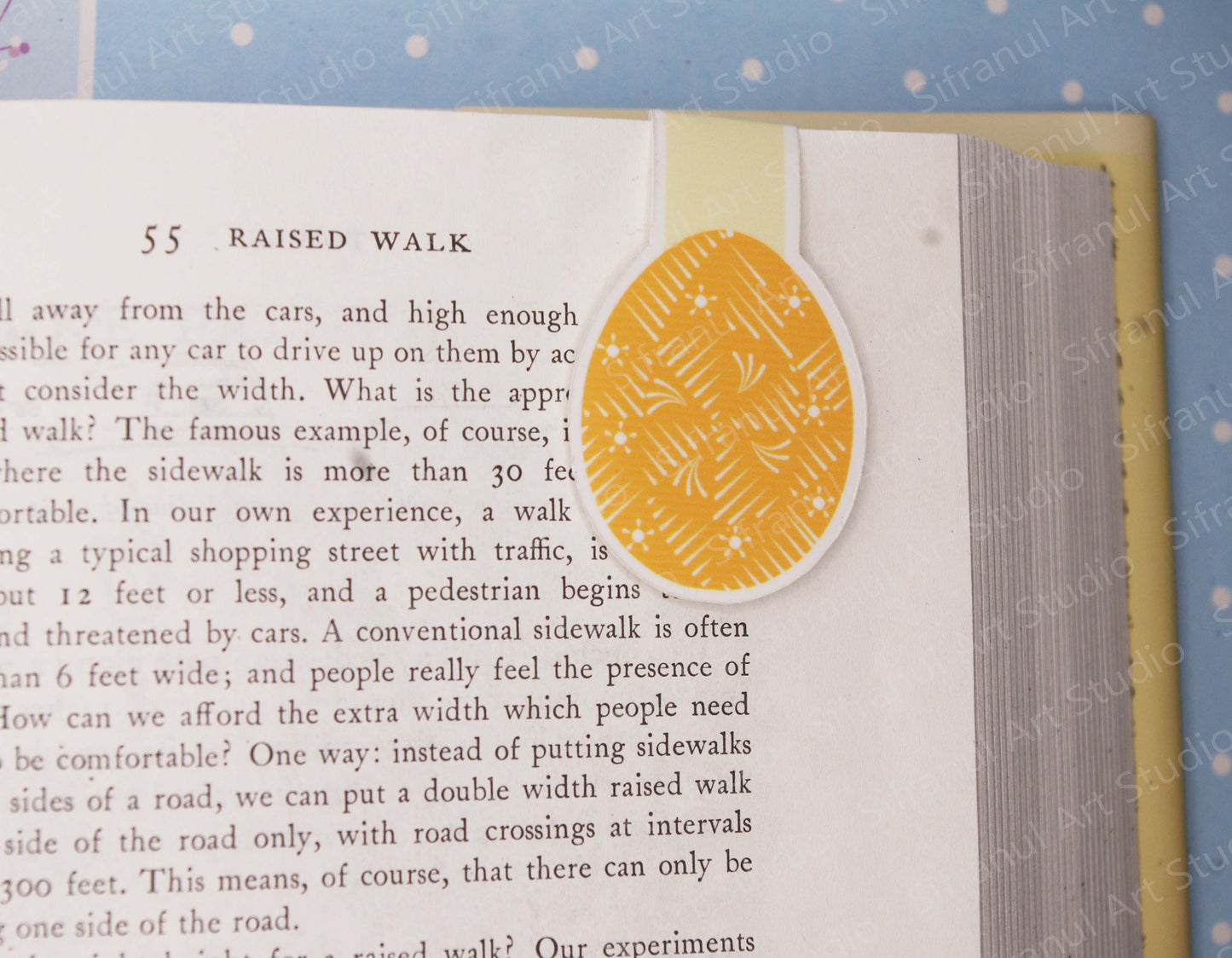 Yellow Spilka Magnetic Bookmark