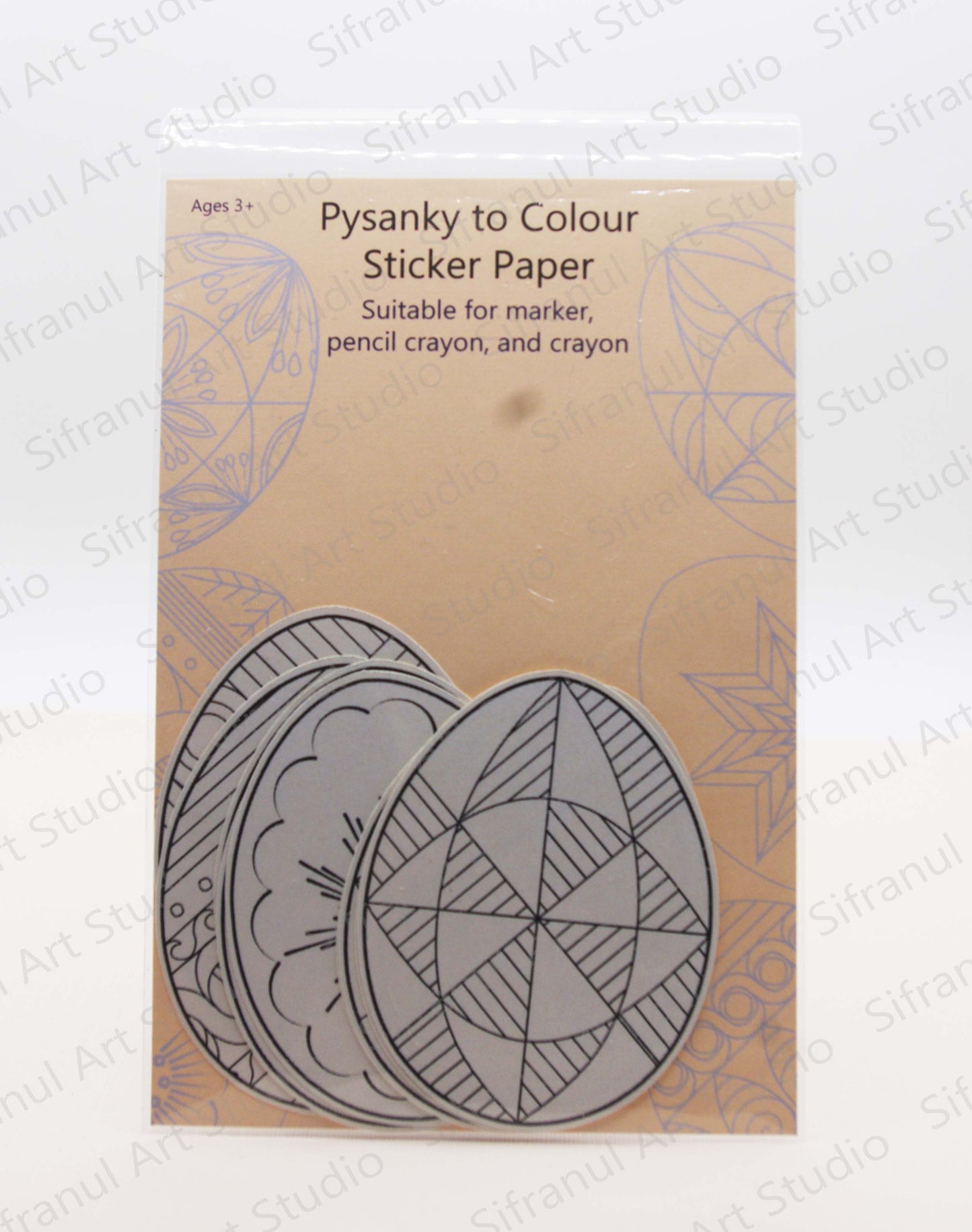 Sticker Pysanky to Colour