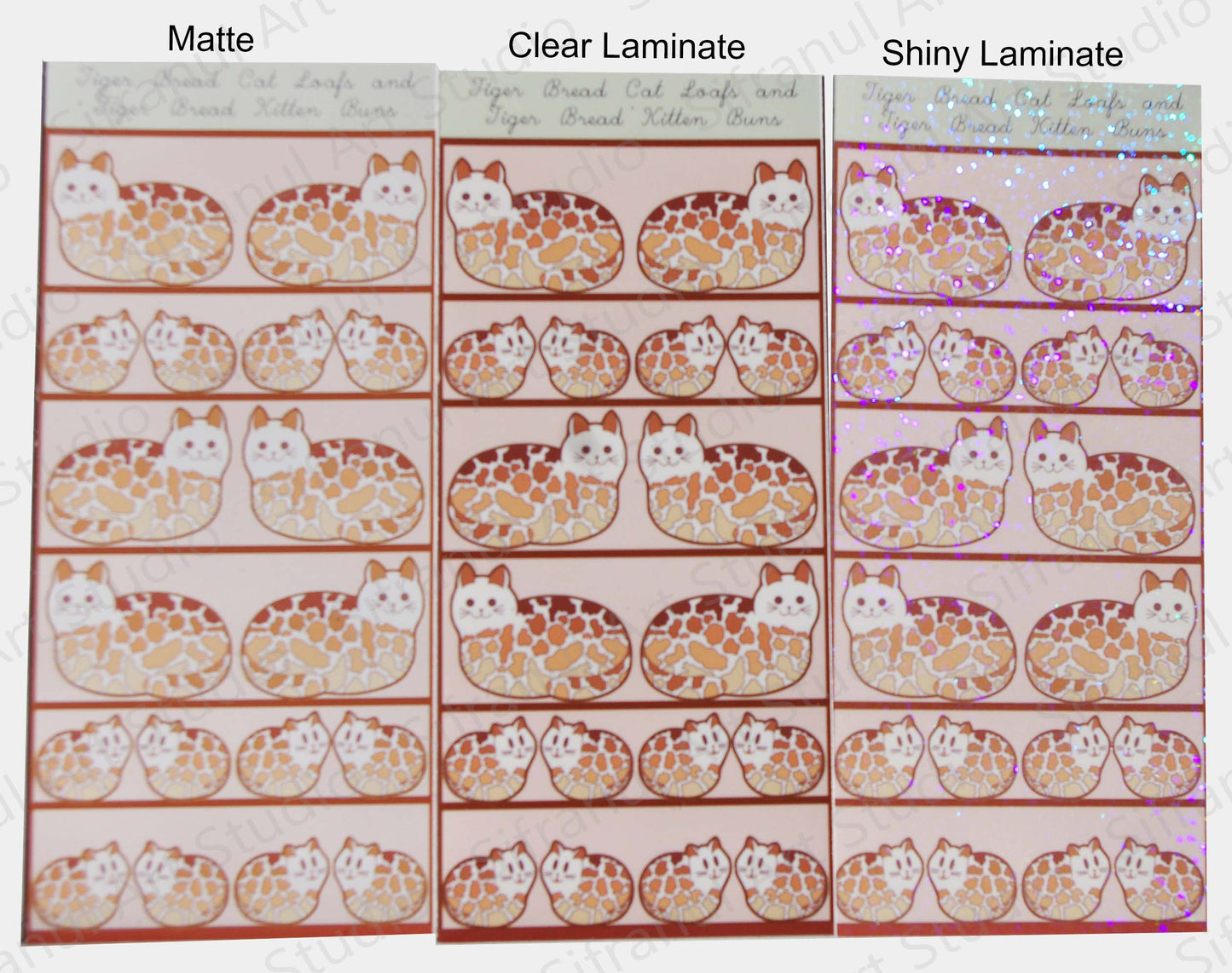 Tigerbread Cat and Kitten Loaf Stickers