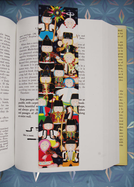 Ukrainian Gingerbread Carolers Bookmark