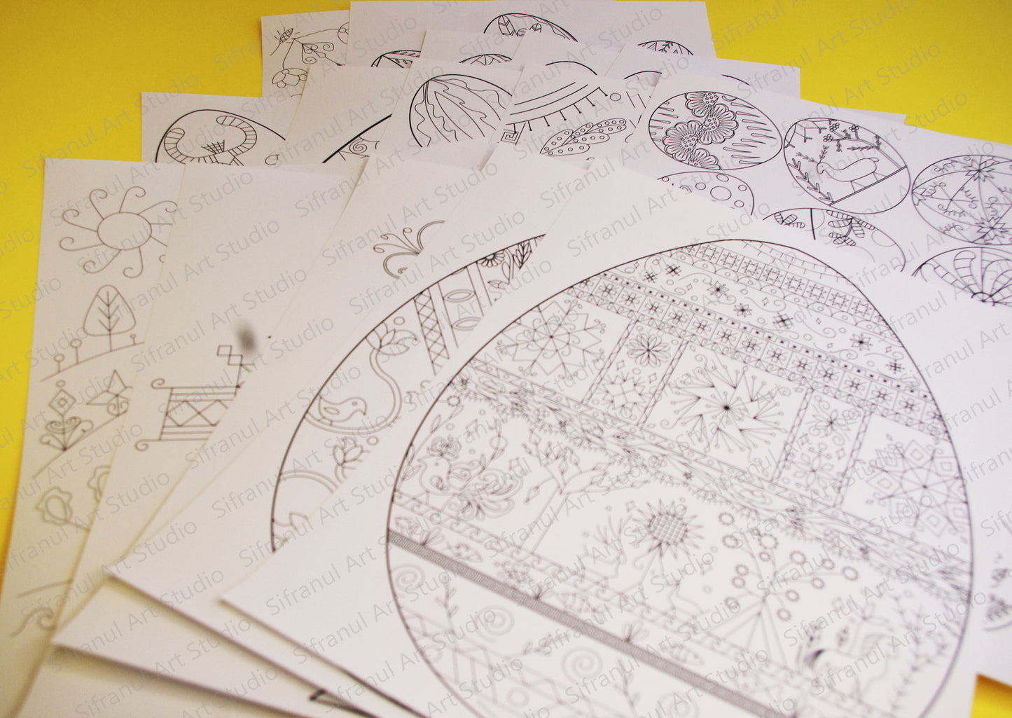 Traditional Ukrainian Pysanky and Symbol Colouring Pack