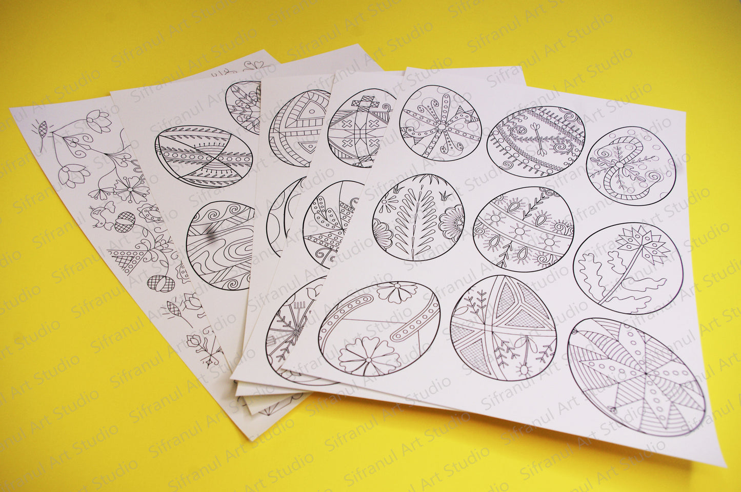 Traditional Ukrainian Pysanky and Symbol Colouring Pack