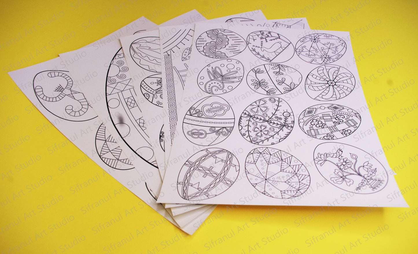 Traditional Ukrainian Pysanky and Symbol Colouring Pack