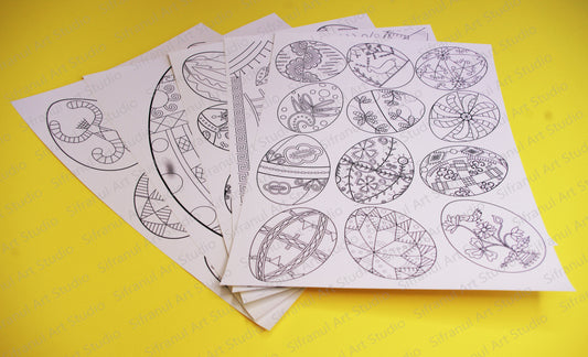 Traditional Ukrainian Pysanky and Symbol Colouring Pack