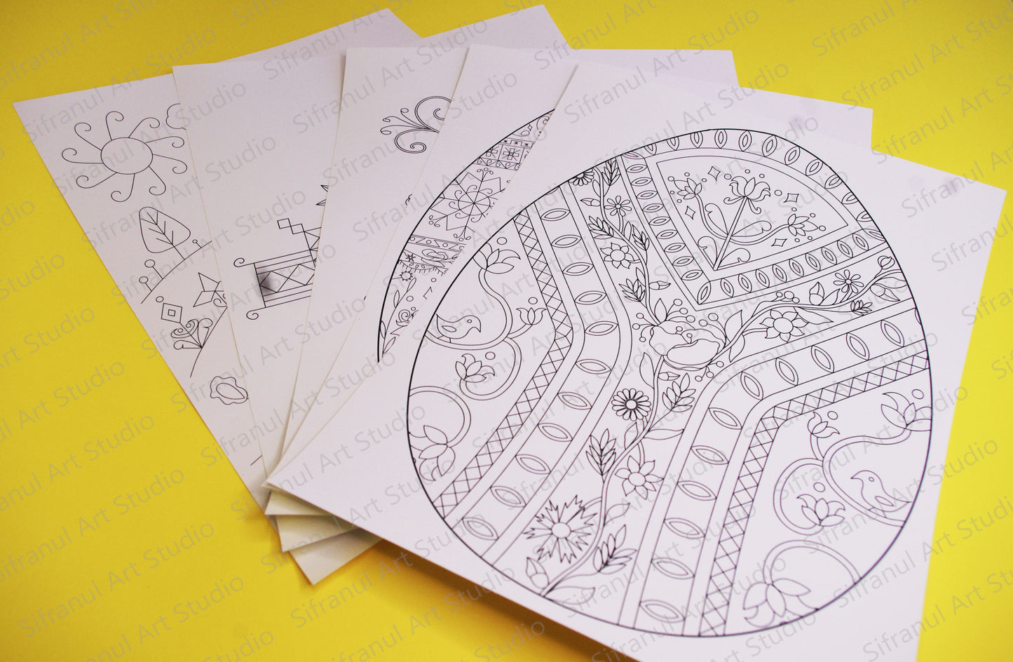 Traditional Ukrainian Pysanky and Symbol Colouring Pack