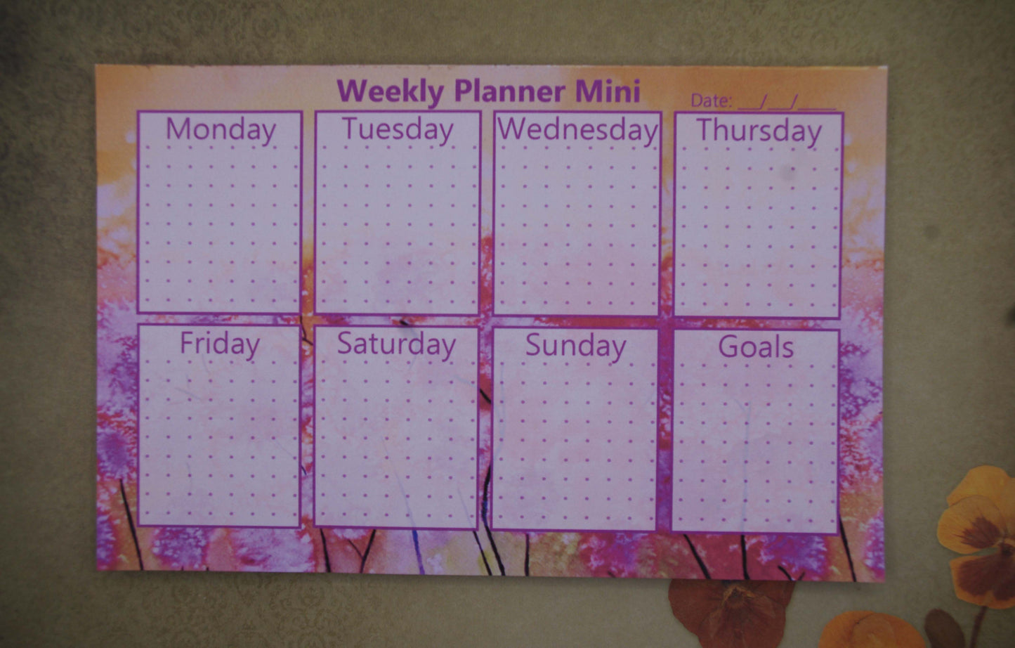 Four Seasons Handmade Weekly Planner Mini