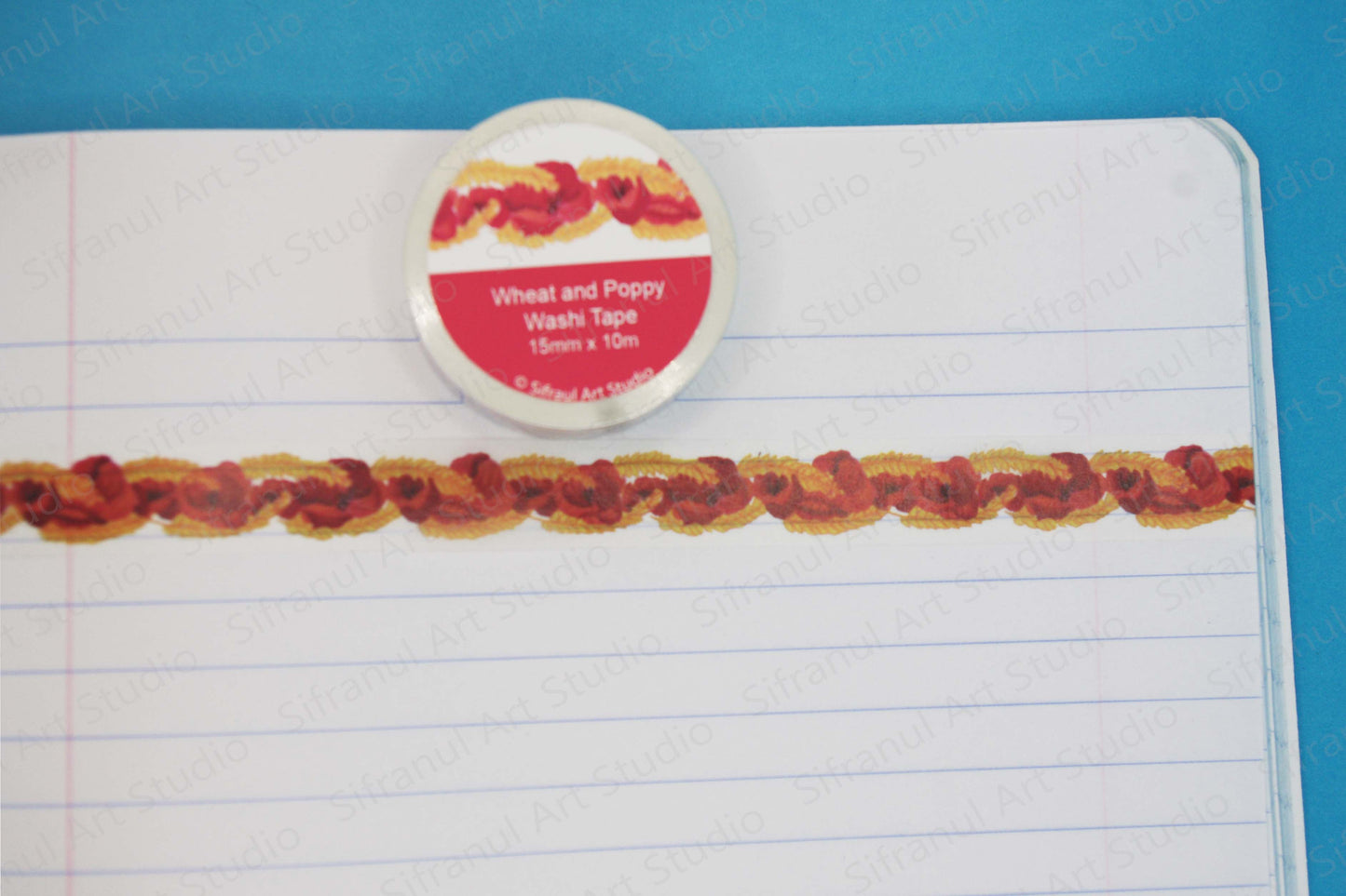 Wheat and Poppy Washi Tape