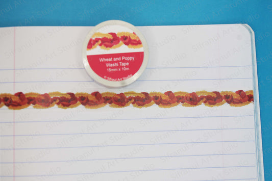 Wheat and Poppy Washi Tape